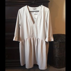 ASOS Curve Light Grey Smock Dress